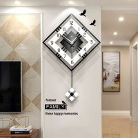 Large Modern 3D Frameless DIY Wall Clock Mute Mirror Stickers Decoration for Living Room Bedroom