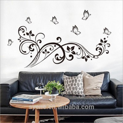 Syene flower floral butterfly wall sticker DIY Removable Art Vinyl decals wall wardrobe heart bedroom decoration wallpaper