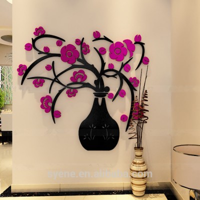 3d XL three-dimensional crystal 3d acrylic wall stickers decor living bedroom decorative acrylic wall panel wall art