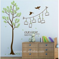 decorative pvc wallpaper art removable pvc XL photo frame tree wall stickers living room home decor memory tree wall decals