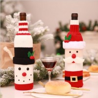 Party Favor Christmas Decor Christmas Decorative Fabric Bottle Topper, Christmas Wine Bottle Cover Hat