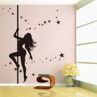 3d wallpapers home decoration art vinyl custom love heart dancing girl sex beauty wall stickers wall wood stickers home decor