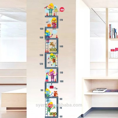 Syene new 3d carton kids room wall sticker height chart sticker for wall mural decals wallpaper