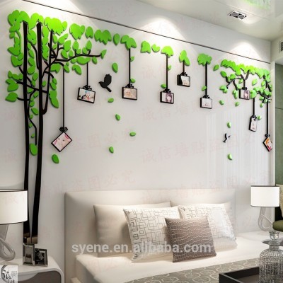 Photo frame wall creative 3D acrylic wall stickers Living room bedroom porch wall decoration Home DIY self-adhesive