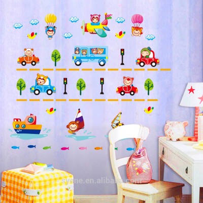 room decor 3d wall stickers cartoon car kids room home decorate arts designing wall decoration nursery wall decals