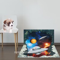 decal wall sticker for kid baby nursery room home decor night glow wall sticker space man universe spaceship wallpaper